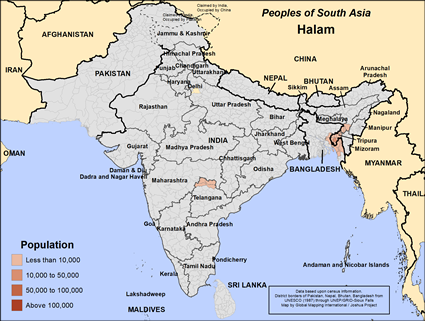 Map of Halam in India