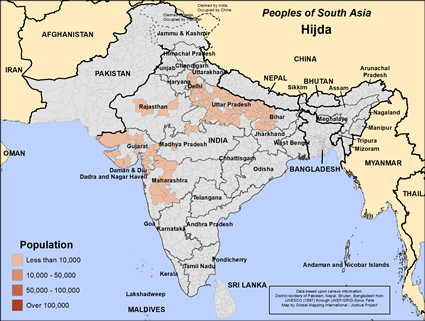 Map of Hijda in India