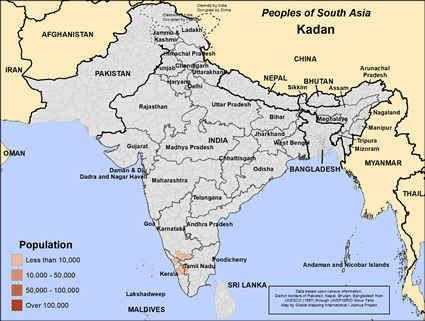Map of Kadan in India
