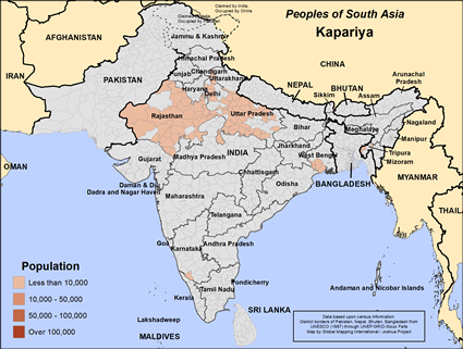 Map of Kapariya in India