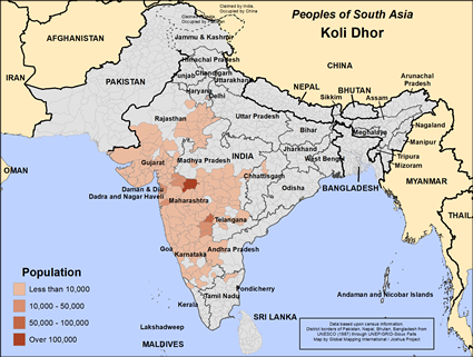 Map of Koli Dhor in India