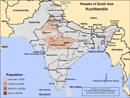 Map of Kuchbandia in India
