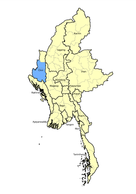 Map of Mara in Myanmar (Burma)
