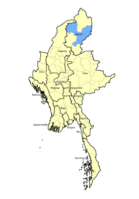 Map of Lungkhi in Myanmar (Burma)