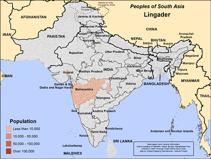 Map of Lingader in India
