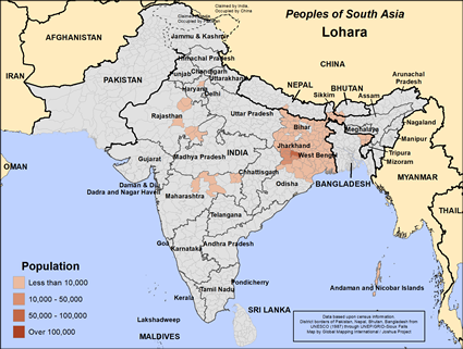 Map of Lohara in Bangladesh