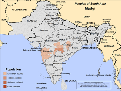 Map of Madgi in India