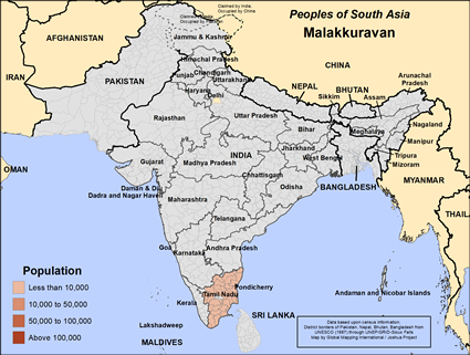 Map of Malakkuravan in India