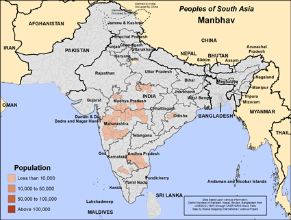 Map of Manbhav in India