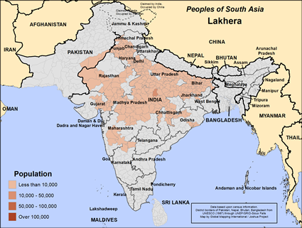 Map of Lakhera in Pakistan