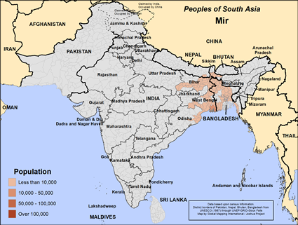 Map of Mir in India