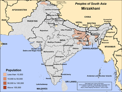 Map of Mirzakhani in India