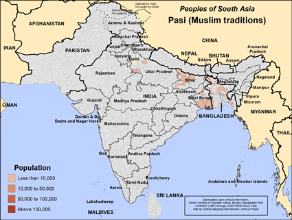 Map of Pasi (Muslim traditions) in Bangladesh