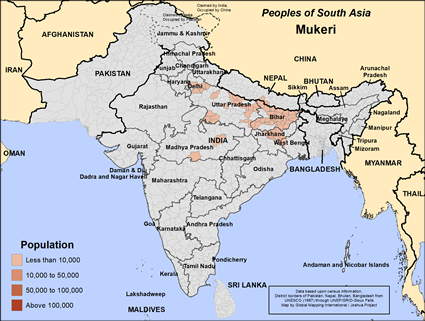 Map of Mukeri in India