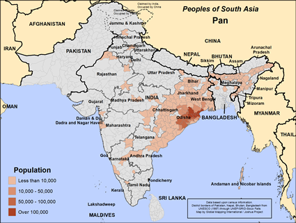 Map of Pan in Bangladesh