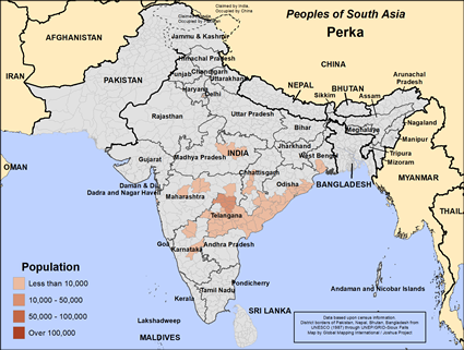 Map of Perka in India