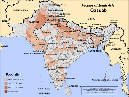 Map of Qassab in Nepal