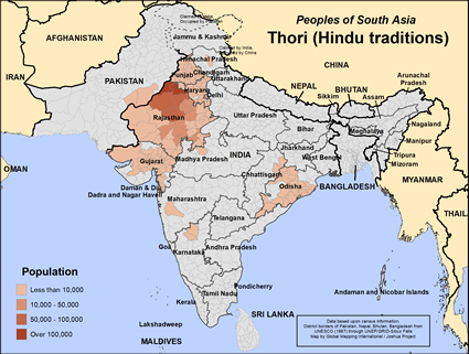 Map of Thori (Hindu traditions) in Pakistan