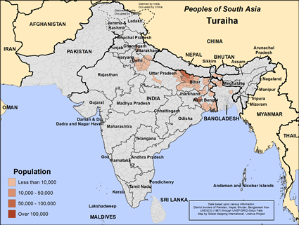 Map of Turaiha in India