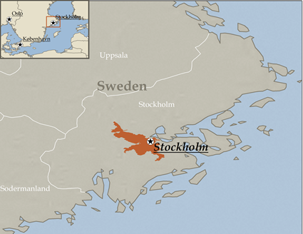 Map of Turk in Sweden