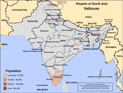 Map of Vettuvan in India