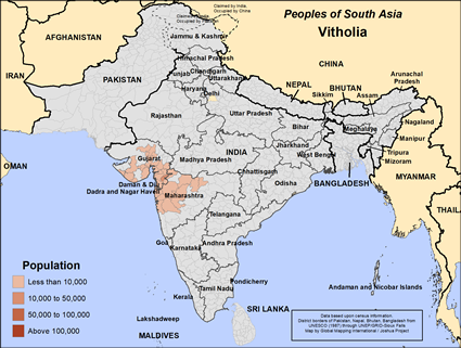 Map of Vitholia in India