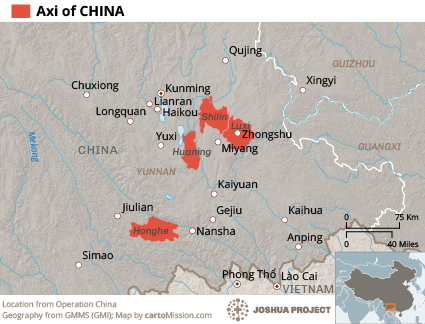 Map of Axi in China