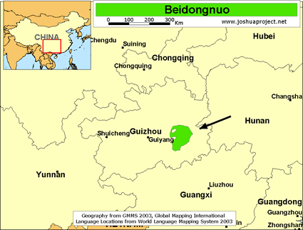 Map of Beidongnuo in China