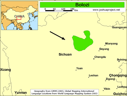 Map of Bolozi in China