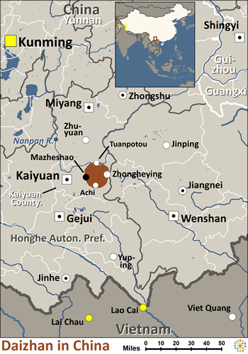 Map of Daizhan in China