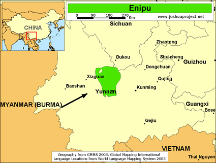 Map of Enipu in China