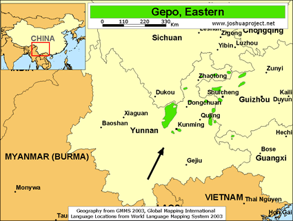 Map of Gepo, Eastern in China