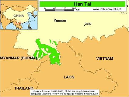 Map of Han Tai in China