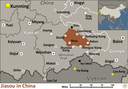 Map of Jiasou in China
