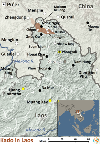 Map of Kado in Laos