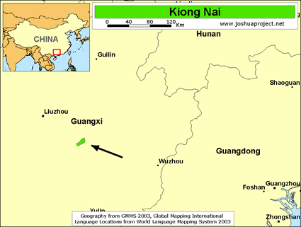 Map of Kiong Nai in China