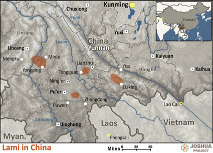 Map of Lami in China