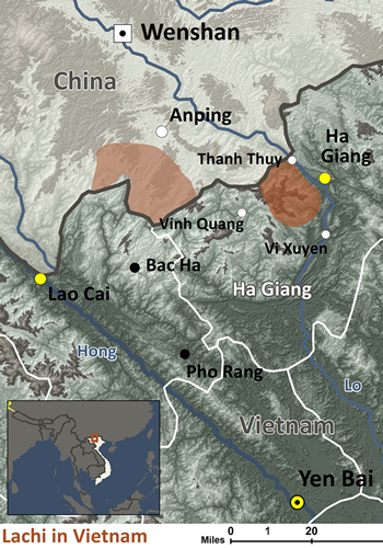 Map of Lachi in Vietnam