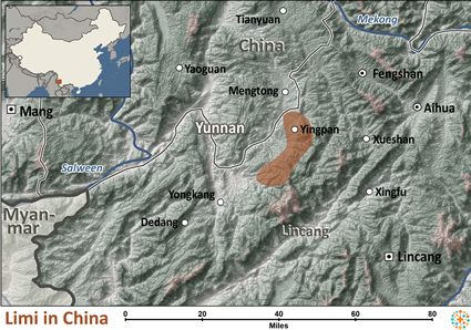 Map of Limi in China