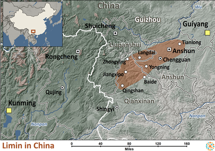 Map of Limin in China