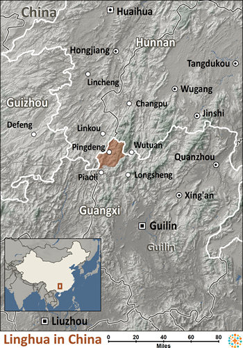 Map of Linghua in China