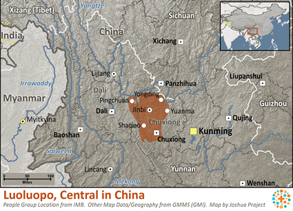 Map of Luoluopo, Central in China