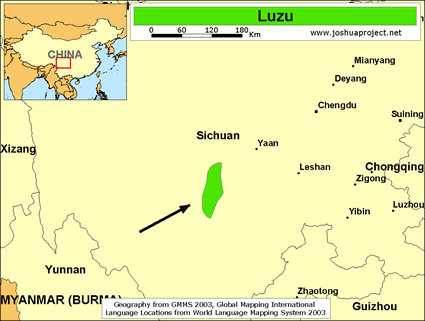 Map of Luzu in China