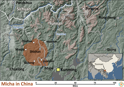 Map of Micha in China