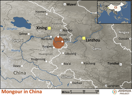 Map of Mongour in China