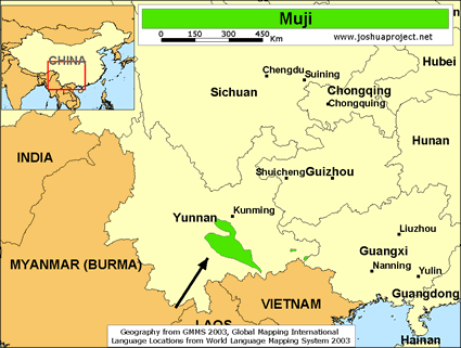 Map of Muji, Southern in China