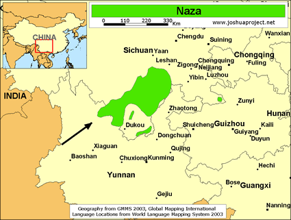 Map of Naza in China