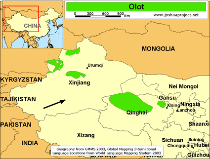 Map of Olot in China