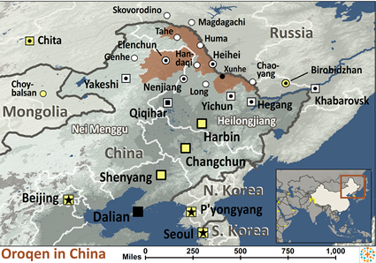 Map of Oroqen in China