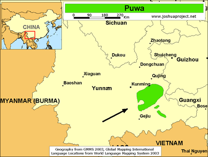 Map of Phowa, Hlepho in China